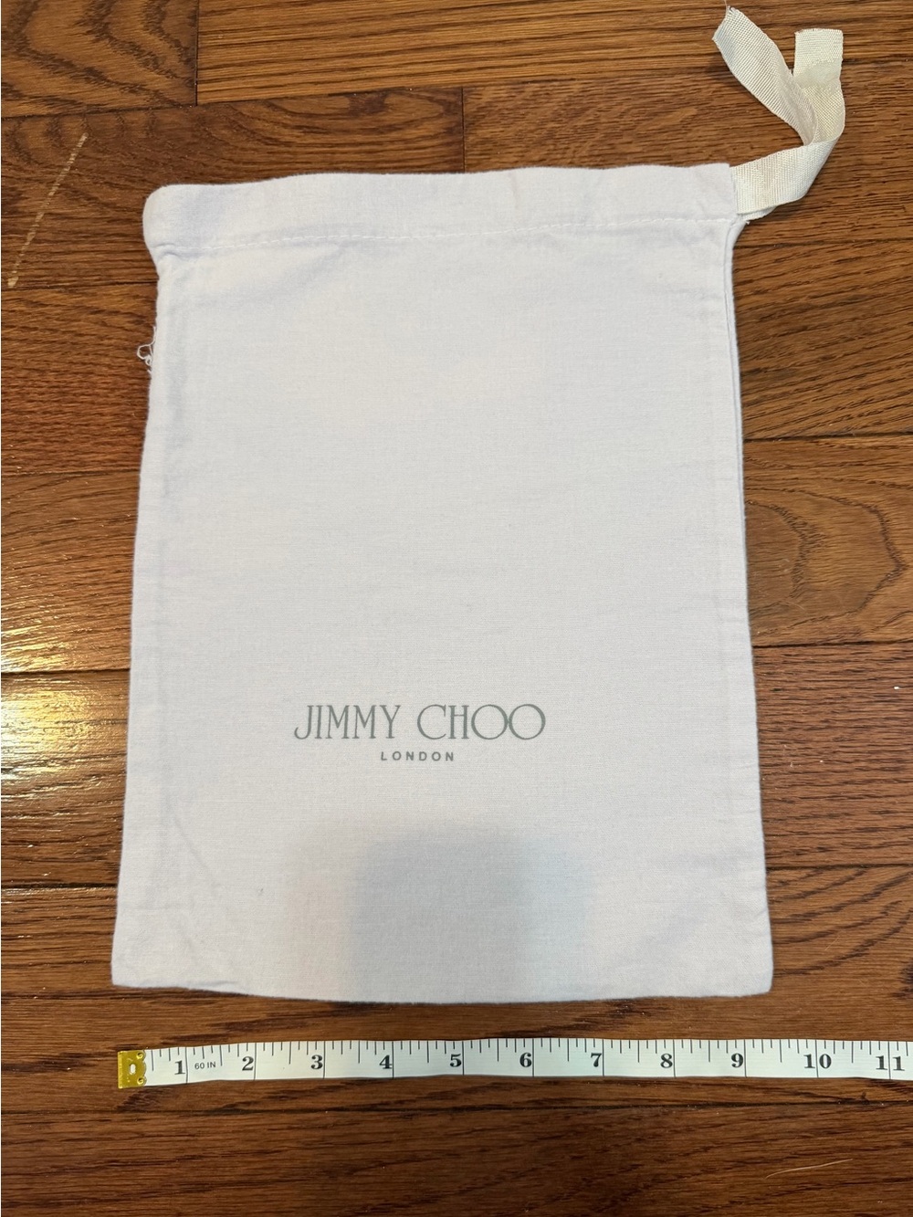 Jimmy Choo White Fabric Drawstring Dust bag - Picture 2 of 2